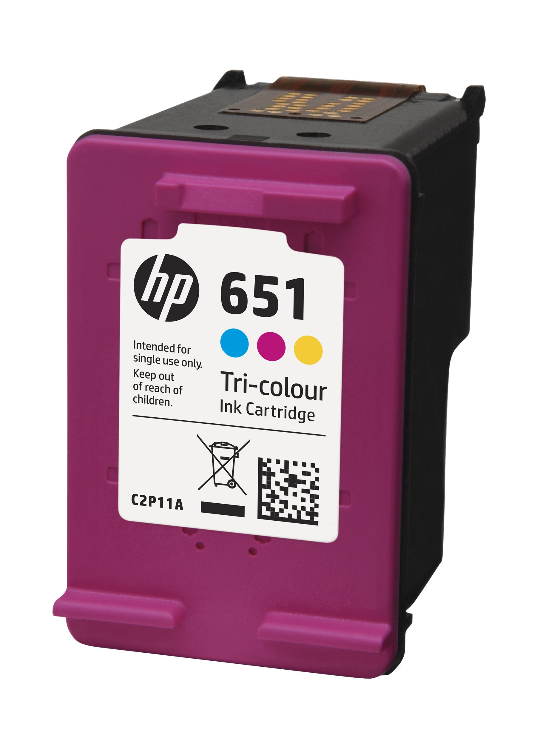 HP 651 - Color (cyan, magenta, yellow) - original - Ink Advantage - ink cartridge - for Deskjet Ink Advantage 5575, Ink Advantage 5645, Officejet 202, 252 Mobile
