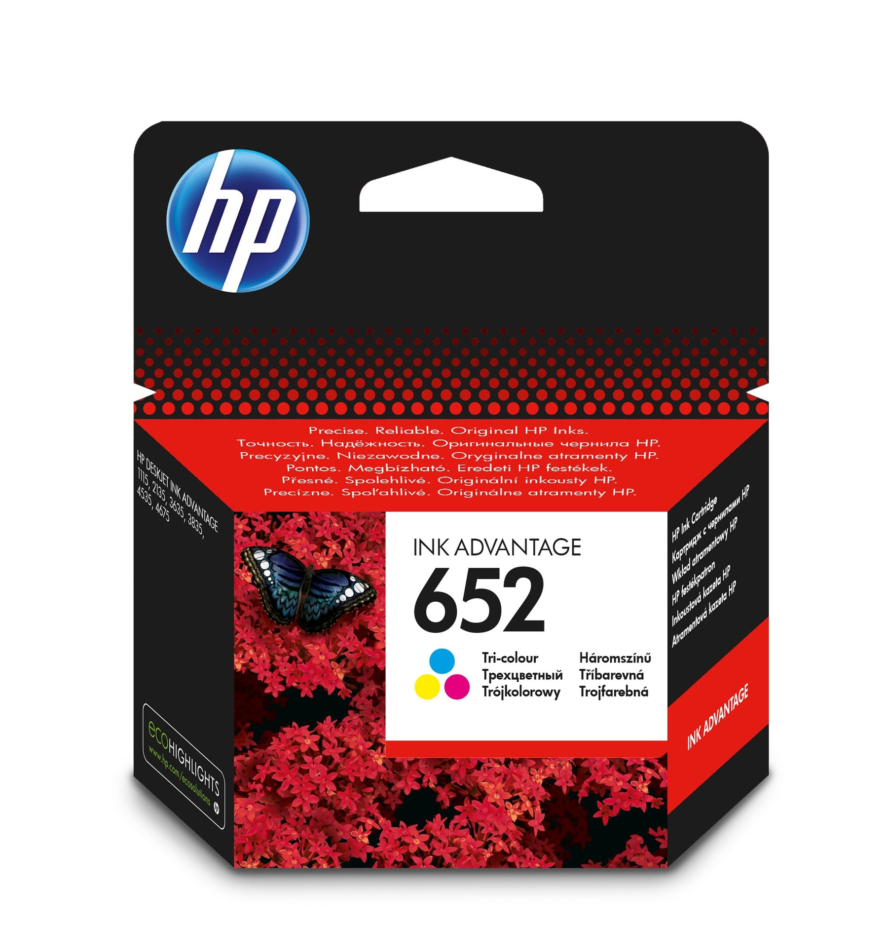 HP 652 - 5 ml - cor (ciano, magenta, amarelo) - original - Ink Advantage - tinteiro - para Deskjet Ink Advantage 26XX, Ink Advantage 37XX, Ink Advantage 50XX, Ink Advantage 52XX