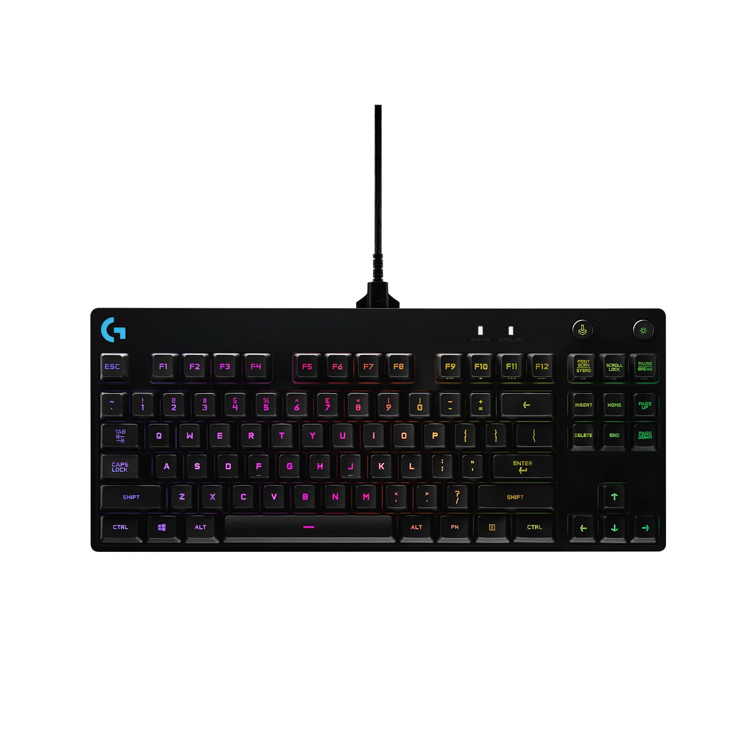 Logitech G Pro Mechanical Gaming Keyboard - Keyboard - Backlight - USB - AZERTY - French - Switch: GX Blue Clicky - Black
