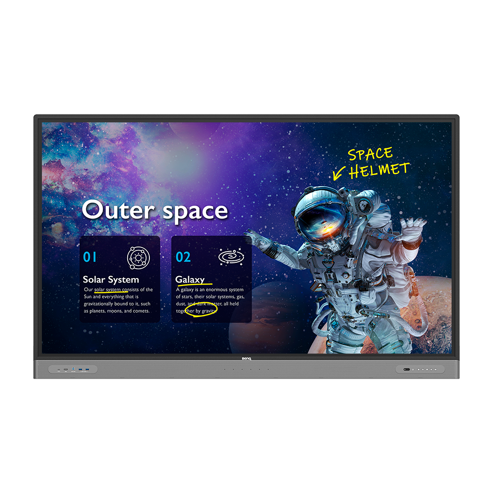 BenQ RM7503 - 75" Diagonal Classes Master Education Series LCD display with LED backlight - interactive - with touch screen (multi-touch) - 4K UHD (2160p) 3840 x 2160