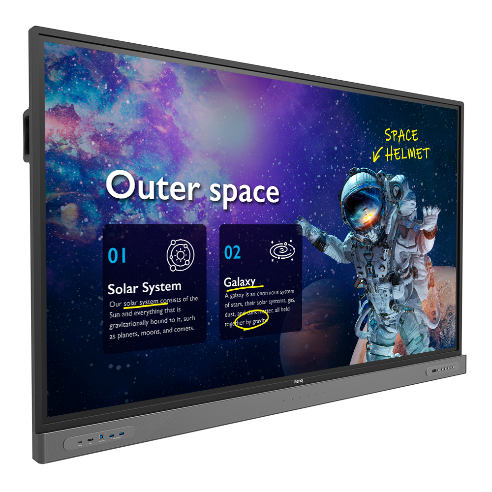 BenQ RM7503 - 75" Diagonal Classes Master Education Series LCD display with LED backlight - interactive - with touch screen (multi-touch) - 4K UHD (2160p) 3840 x 2160