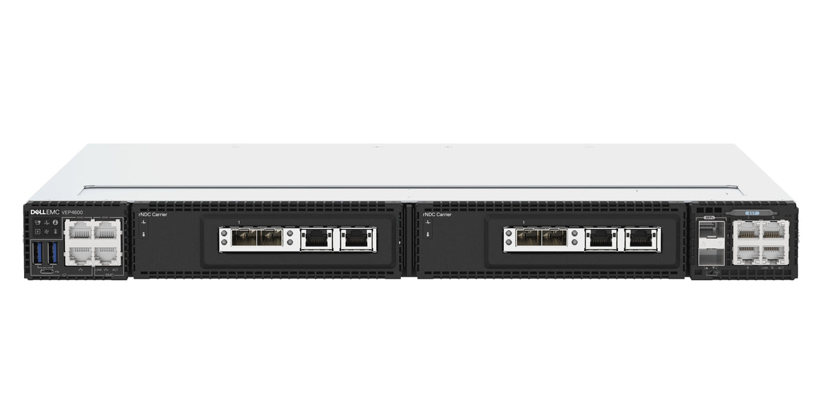 Dell Networking Virtual Edge Platform VEP4600 - Dispositivo de función de red virtual (VNF) - 1 año de garantía solo para piezas - 10 GigE - 1U - Montaje en gabinete