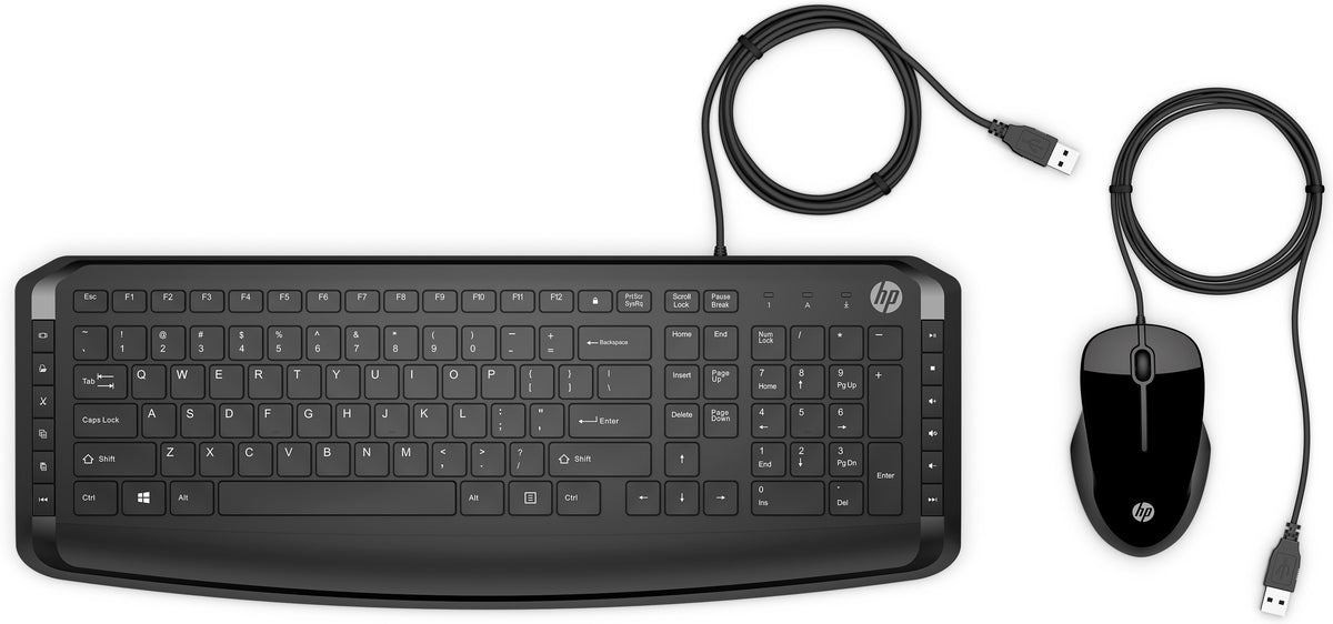 HP Pavilion 200 - Juego de teclado y mouse - USB - Inglés - Negro - para OMEN by HP Laptop 16, Victus by HP Laptop 16, Laptop 15, 17, Pavilion Plus Laptop 14