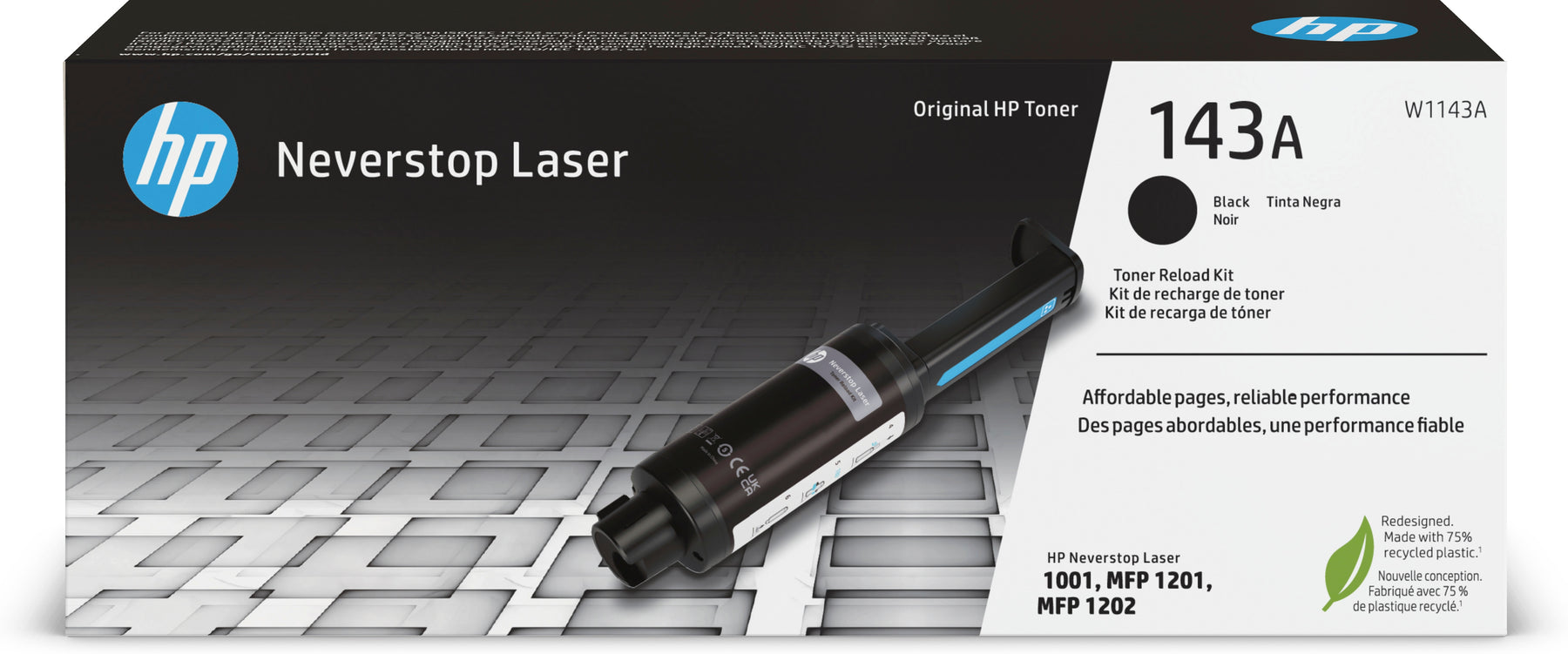 HP 143A Reload Kit - Black - Toner Refill - for Neverstop 1001, 1202, Neverstop Laser 1000, MFP 1200, MFP 1201, MFP 1202
