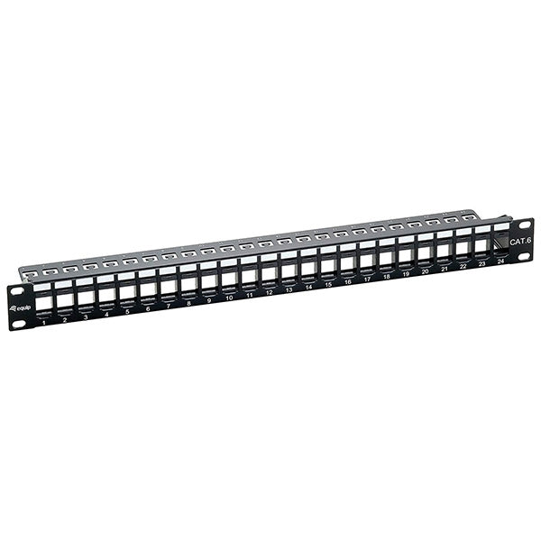 EQUIP PATCH PANEL 19 MODULAR 24P 1U UTP VACÍO NEGRO