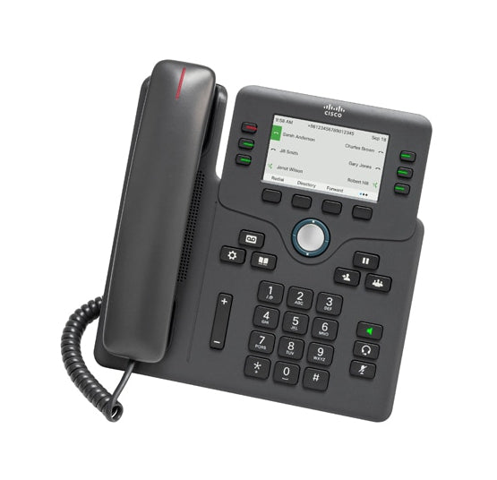 Cisco IP Phone 6871 - VoIP Phone - IEEE 802.11n (Wi-Fi) - SIP, SRTP - 4 Lines - Charcoal