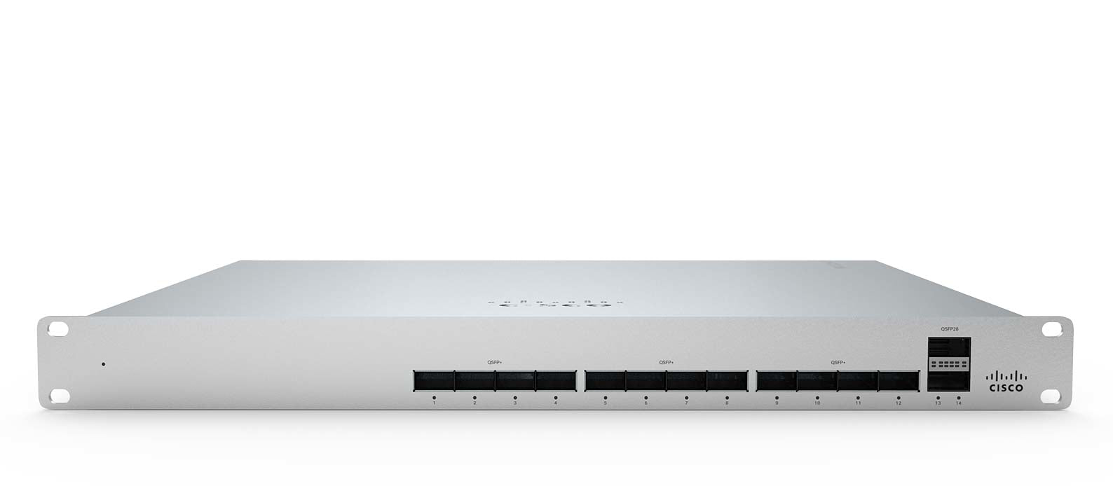 Cisco Meraki Cloud Managed MS450-12 - Conmutador - Administrado - 12 x 40 Gigabit QSFP+ + 2 x 100 Gigabit QSFP+ - flujo de aire de adelante hacia atrás - escritorio, montaje en riel