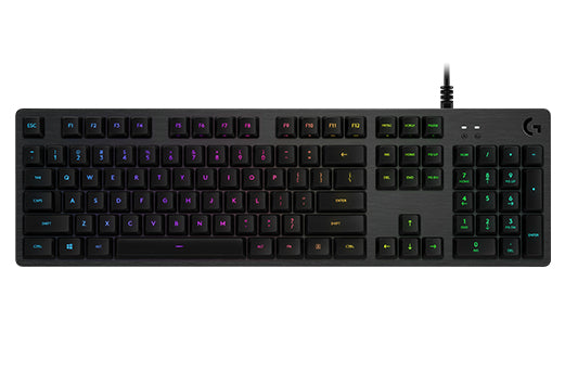 Logitech Gaming G512 - Keyboard - Backlight - USB - US International Standard - Switch: GX Blue - Charcoal