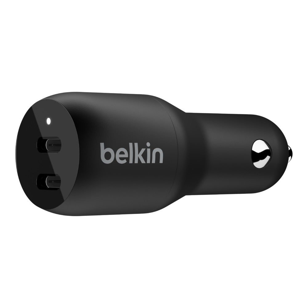 36W USB-C PD Dual Car Charger Black