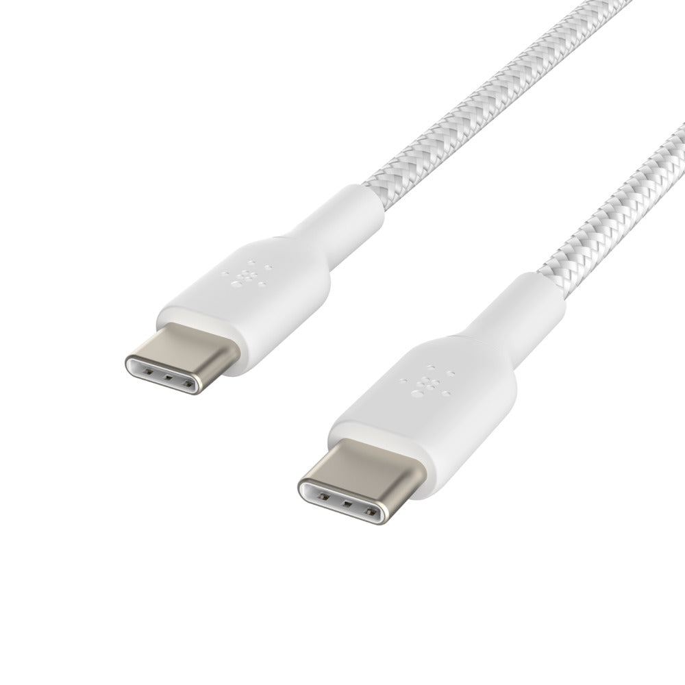 Cable USB-C a USB-C Trenzado 1M Blanco