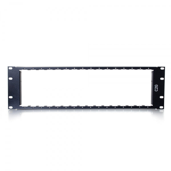 C2G 16-Port Rack Mount for HDMI over IP Extenders - Rack Mount Kit - Front Panel Mountable, Back Panel Mountable - Black - 3U - 19" - 16 Ports