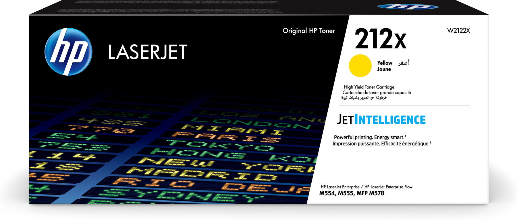 HP 212X - High Yield - Yellow - Genuine - LaserJet - Toner Cartridge (W2122X) - for Color LaserJet Enterprise MFP M578, LaserJet Enterprise Flow MFP M578