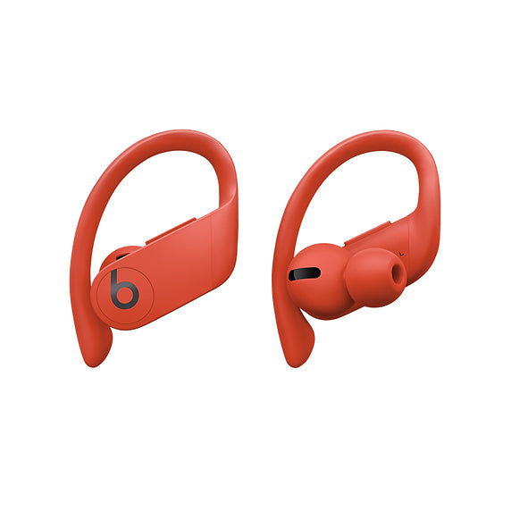 Beats Powerbeats Pro - Wireless Headphones with Microphone - In-Ear - Over-Ear Mount - Bluetooth - Noise Isolation - Lava Red - for iPad/iPhone/iPod/TV/Watch