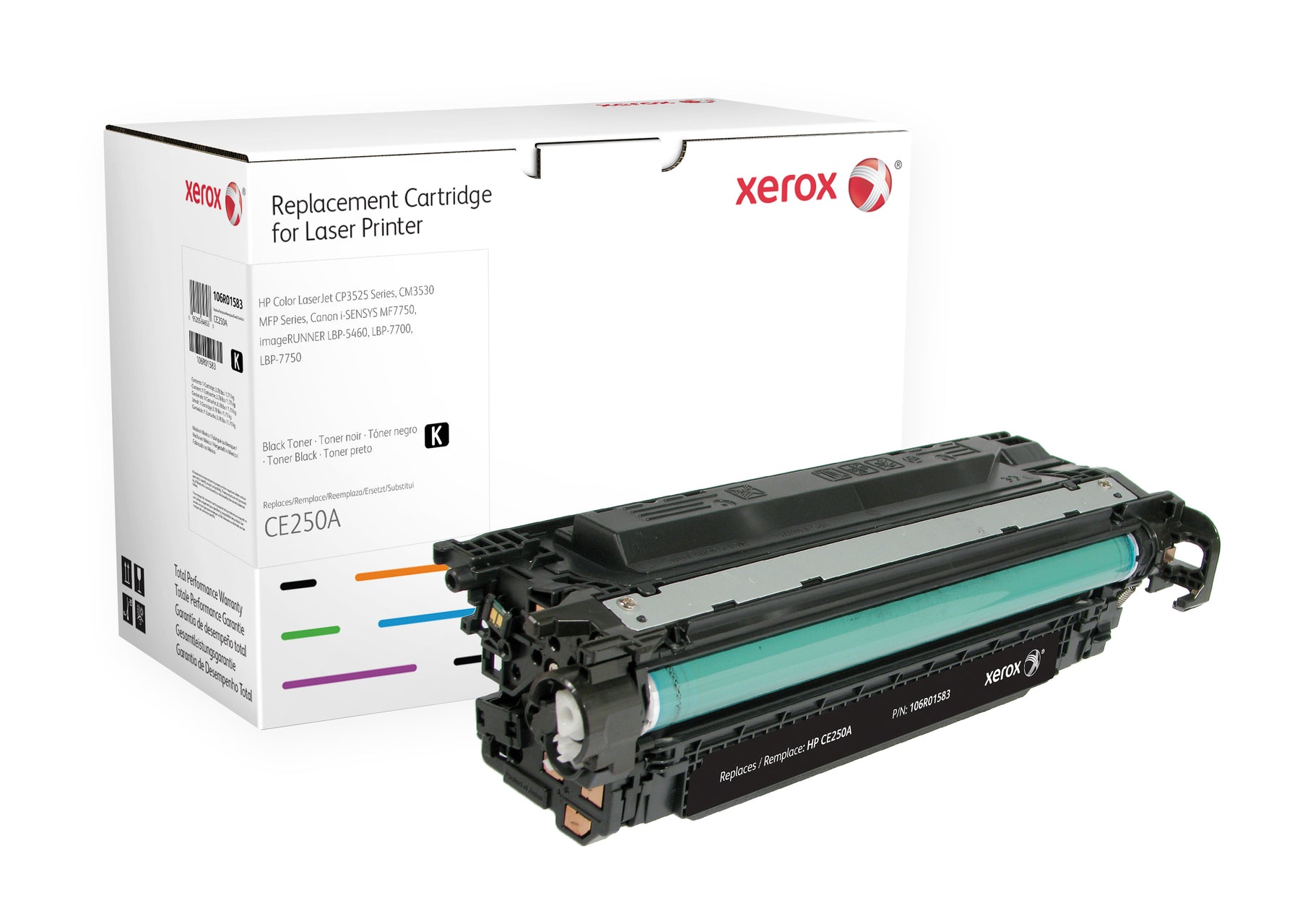 Xerox - Negro - compatible - cartucho de tóner (opción para: HP CE250A) - para HP Color LaserJet CM3530, CM3530fs, CP3525, CP3525dn, CP3525n, CP3525x, CP3527, CP3529
