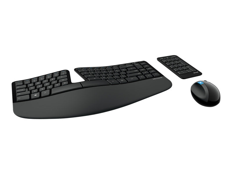 Microsoft Sculpt Ergonomic Desktop - Keyboard, Mouse and Numeric Keypad Combo - Wireless - 2.4 GHz - Spanish