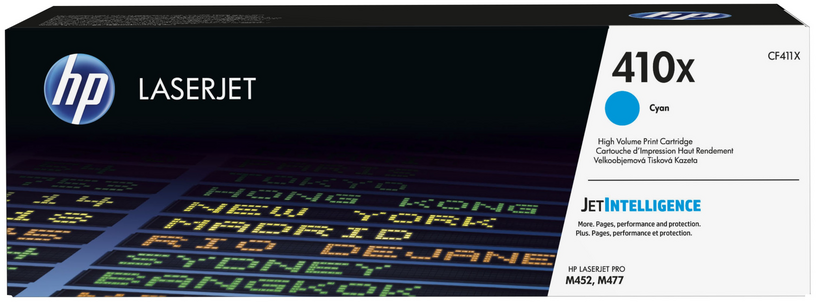 HP 410X - Alto Rendimento - azul cyan - original - LaserJet - cartucho de toner (CF411X) - para Color LaserJet Pro M452, MFP M377, MFP M477