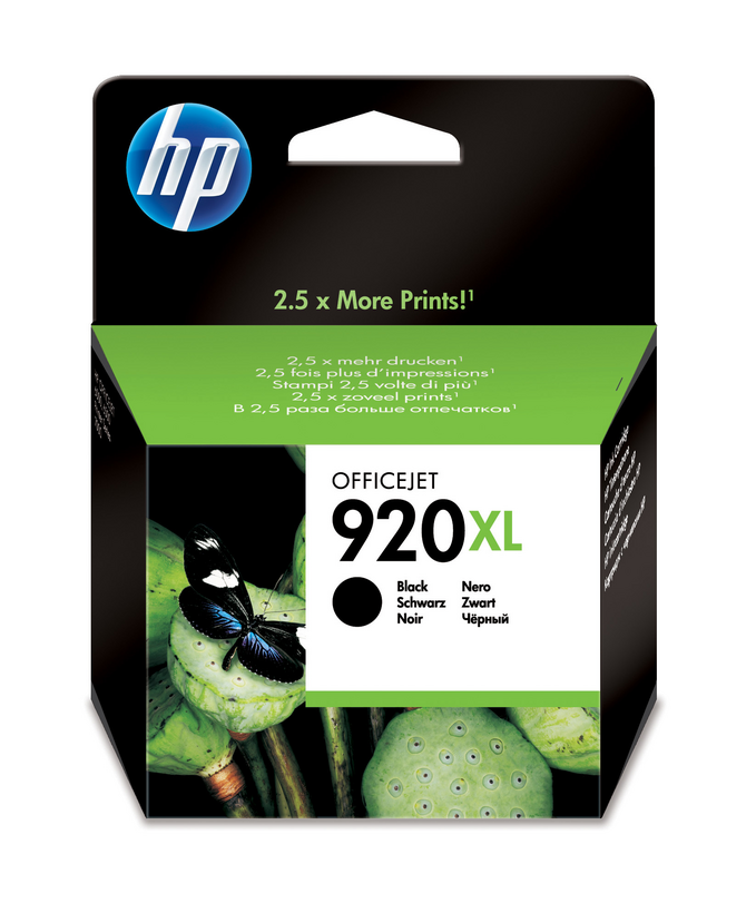 HP 920XL - High Yield - black - original - ink cartridge - for Officejet 6000, 6000 E609a, 6500, 6500 E709a, 6500A, 6500A E710a, 7000 E809a, 7500A