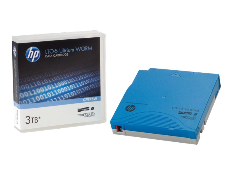 HPE Ultrium WORM Custom Labeled Data Cartridge - 20 x LTO Ultrium WORM 5 - 1.5TB / 3TB - Labeled - Sky Blue - for HPE (C7975WL)
