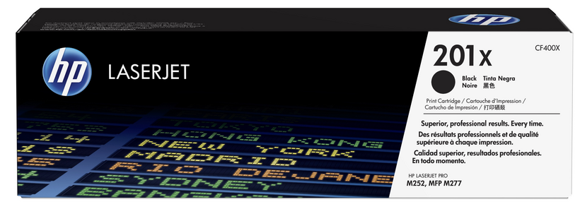 HP 201X - Alto Rendimento - preto - original - LaserJet - cartucho de toner (CF400X) - para Color LaserJet Pro M252dn, M252dw, M252n, MFP M274n, MFP M277c6, MFP M277dw, MFP M277n