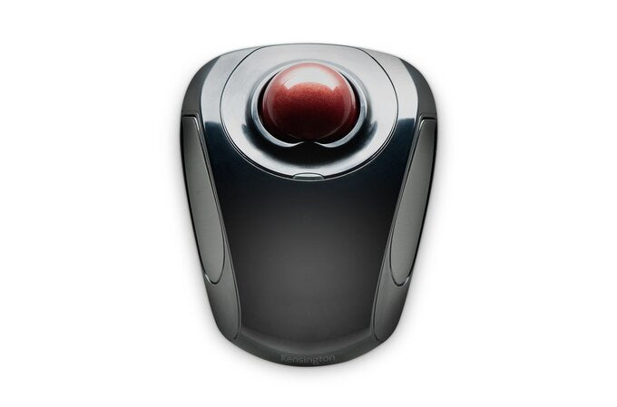 Kensington Advance Fit Wireless Mobile Trackball - Trackball - right and left handed - laser - 2 buttons - wireless - 2.4 GHz - USB wireless receiver - graphite, ruby red
