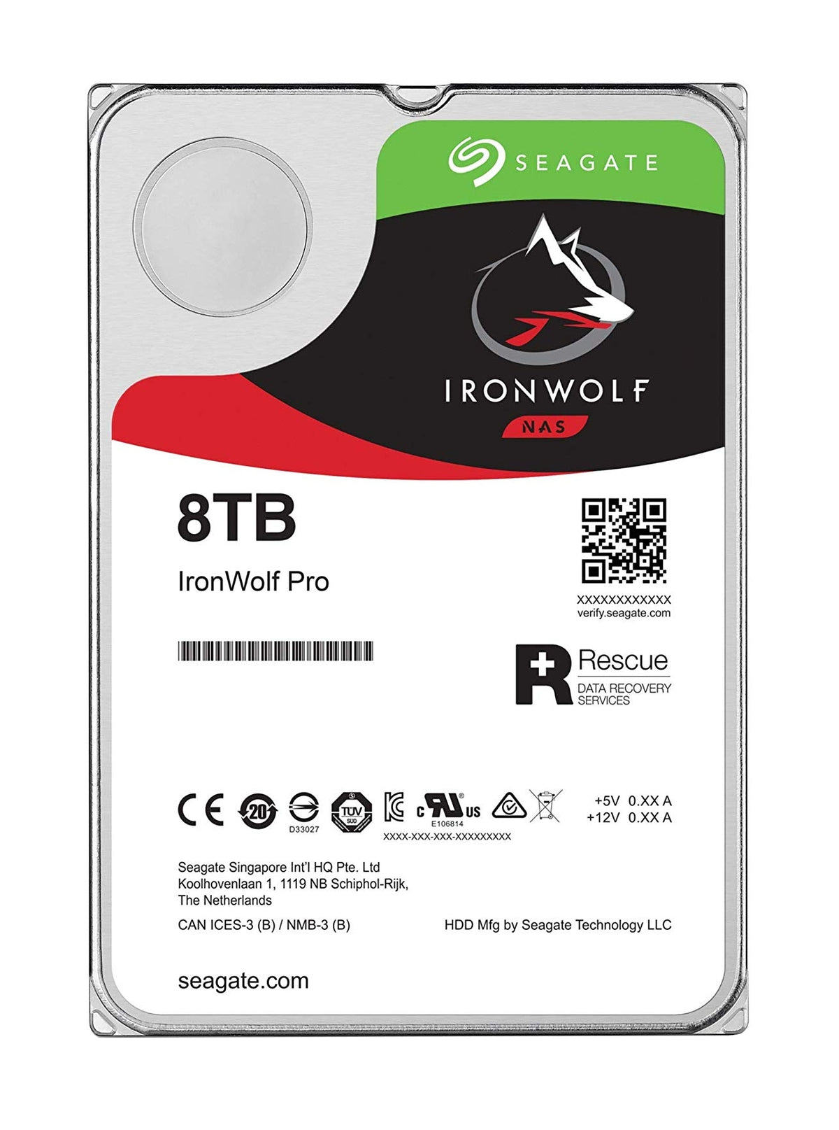 Seagate IronWolf ST8000VNA04 - Hard disk - 8 TB - internal - 3.5" - SATA 6Gb/s - 7200 rpm - buffer: 256 MB