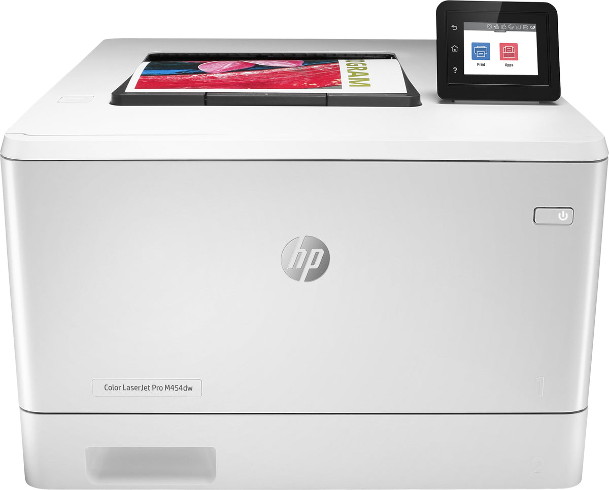 HP Color LaserJet Pro M454dw - Impressora - a cores - Duplex - laser - A4/Legal - 38.400 x 600 dpi - até 27 ppm (mono) / até 27 ppm (cor) - capacidade: 300 folhas - USB 2.0, Gigabit LAN, Wi-Fi(n), host USB