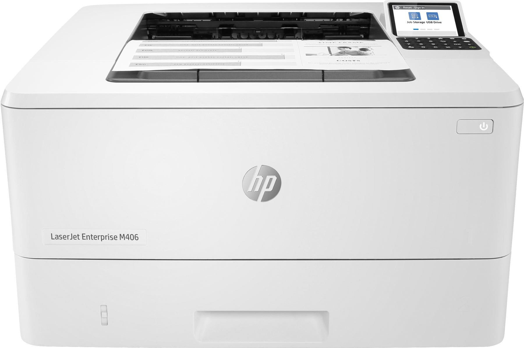 HP LaserJet Enterprise M406dn - Impressora - P/B - Duplex - laser - A4/Legal - 1200 x 1200 ppp - até 40 ppm - capacidade: 350 folhas - USB 2.0, Gigabit LAN, USB 2.0 host