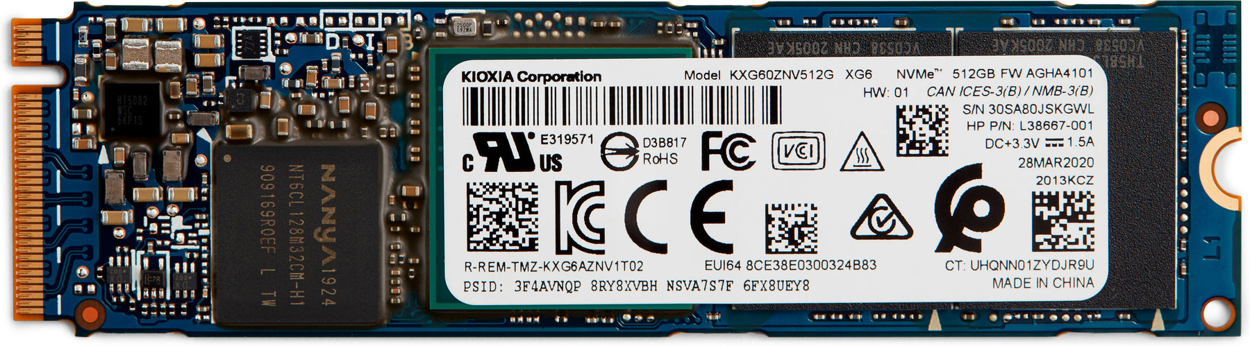 HP - SSD - 512 GB - interna - M.2 - PCIe 3.0 x4 (NVMe) - para EliteBook 830 G6, ZBook 15 G6, 15u G6, 17 G6, Power G8, Studio G8, ZBook Fury 15 G8, 17 G8