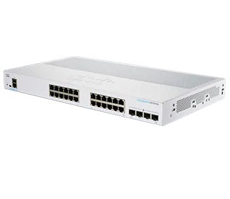 Cisco Business 250 Series CBS250-24T-4X - Switch - L3 - Smart - 24 x 10/100/1000 + 4 x 10 Gigabit SFP+ - Montable en riel