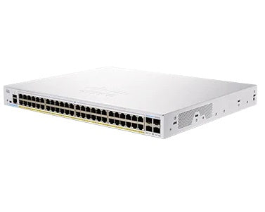 Cisco Business 250 Series CBS250-48PP-4G - Switch - L3 - Smart - 48 x 10/100/1000 (PoE+) + 4 x Gigabit SFP - Rail mountable - PoE+ (195W)