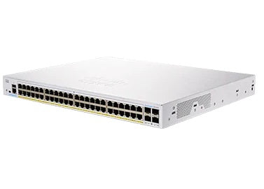 Cisco Business 250 Series CBS250-48P-4X - Conmutador - L3 - Inteligente - 48 x 10/100/1000 (PoE+) + 4 x 10 Gigabit SFP+ - Montaje en riel - PoE+ (370 W)