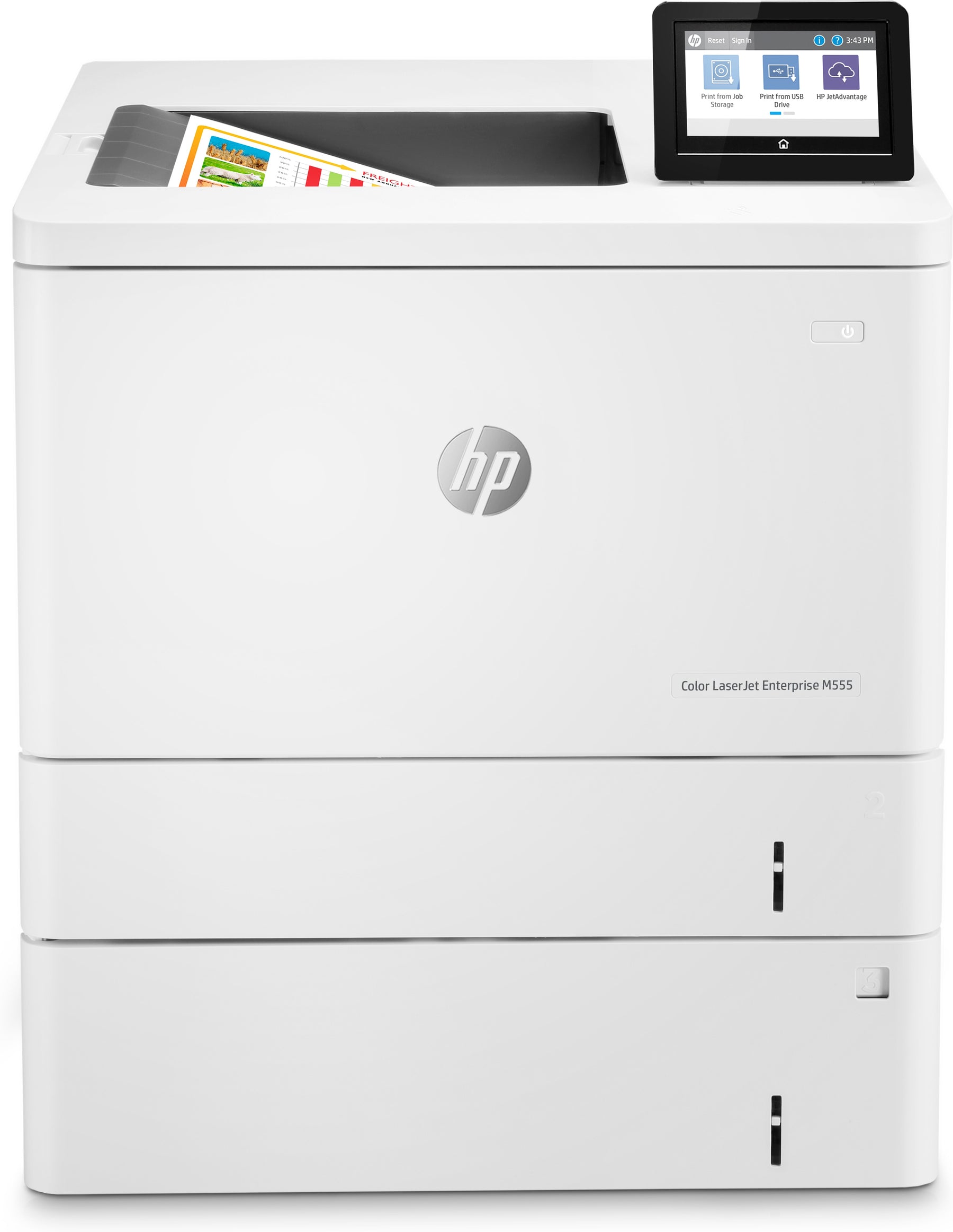 HP Color LaserJet Enterprise M555x - Impressora - a cores - Duplex - laser - A4/Legal - 1200 x 1200 ppp - até 38 ppm (mono)/ até 38 ppm (cor) - capacidade: 650 folhas - USB 2.0, Gigabit LAN, Wi-Fi(n), USB 2.0 host