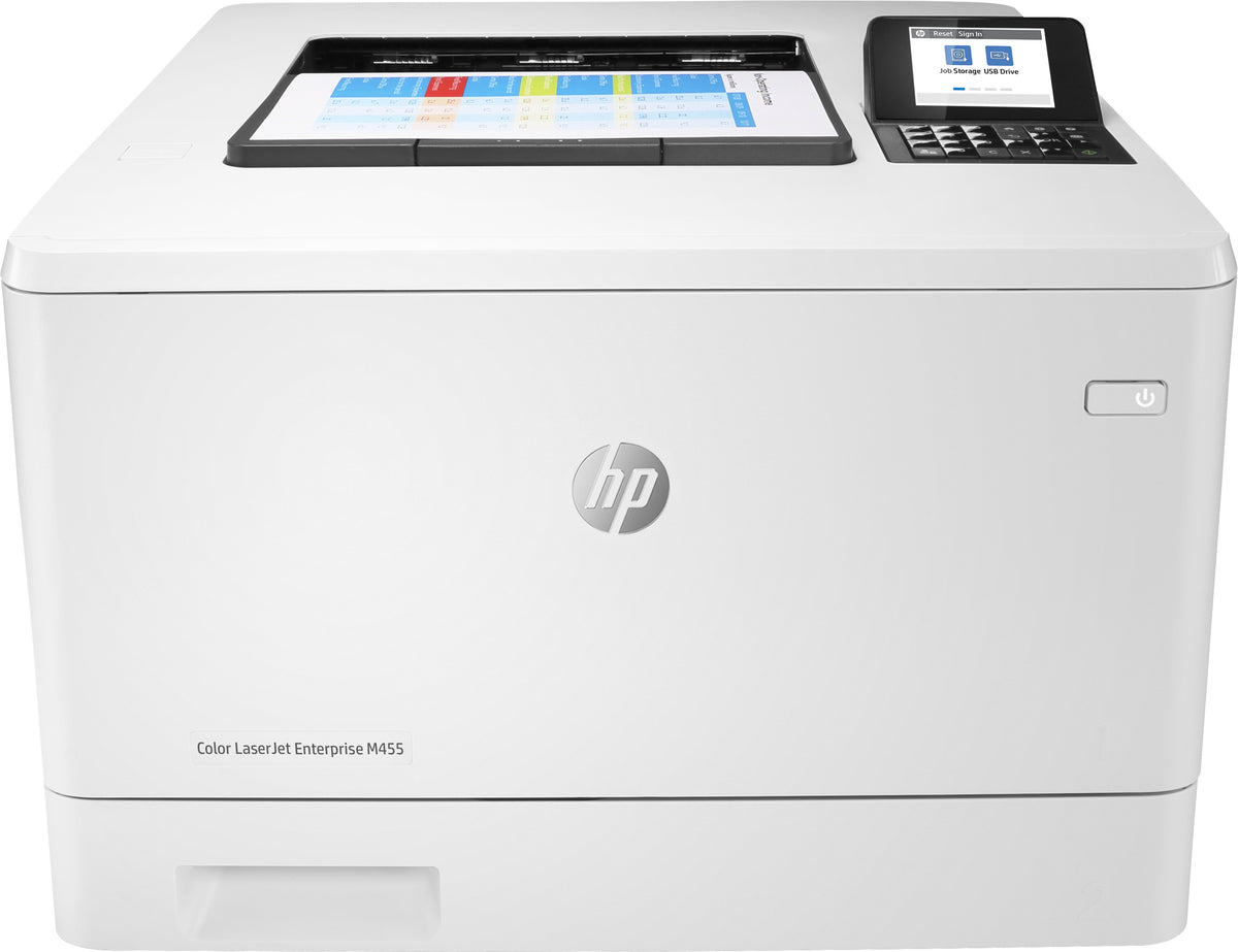 HP Color LaserJet Enterprise M455dn - Impresora - color - Dúplex - láser - A4/Legal - 600 x 600 ppp - hasta 27 ppm (mono) / hasta 27 ppm (color) - capacidad: 300 hojas - USB 2.0, Gigabit LAN, Anfitrión USB 2.0