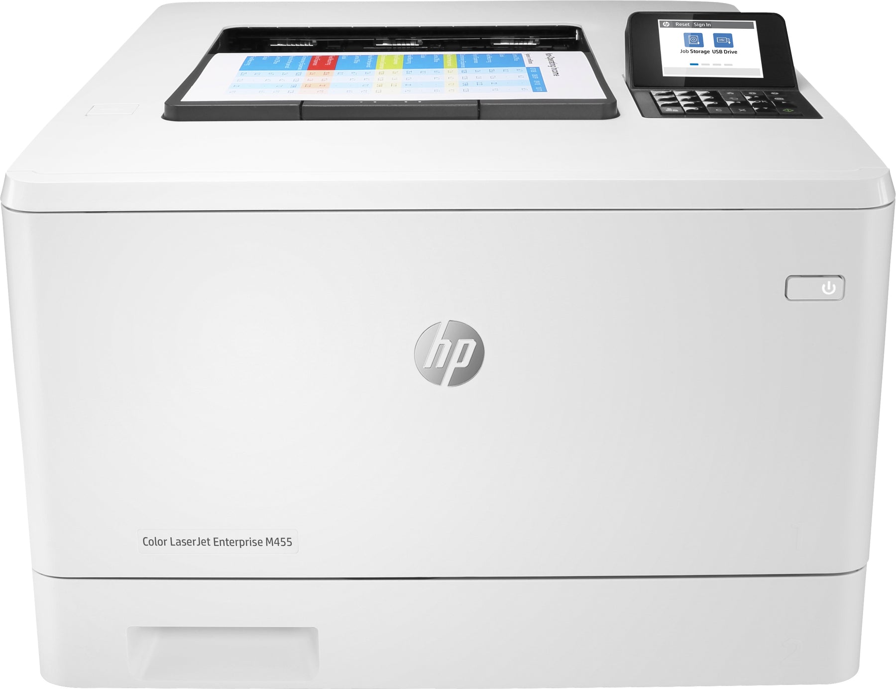HP Color LaserJet Enterprise M455dn - Impresora - color - Dúplex - láser - A4/Legal - 600 x 600 ppp - hasta 27 ppm (mono) / hasta 27 ppm (color) - capacidad: 300 hojas - USB 2.0, Gigabit LAN, Anfitrión USB 2.0