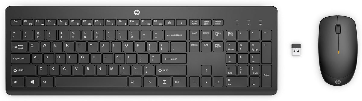 HP 235 - Juego de teclado y mouse - Inalámbrico - Inglés - para Pro Mobile Thin Client mt440 G3, ZBook Firefly 14 G9, 16 G9, ZBook Fury 16 G9