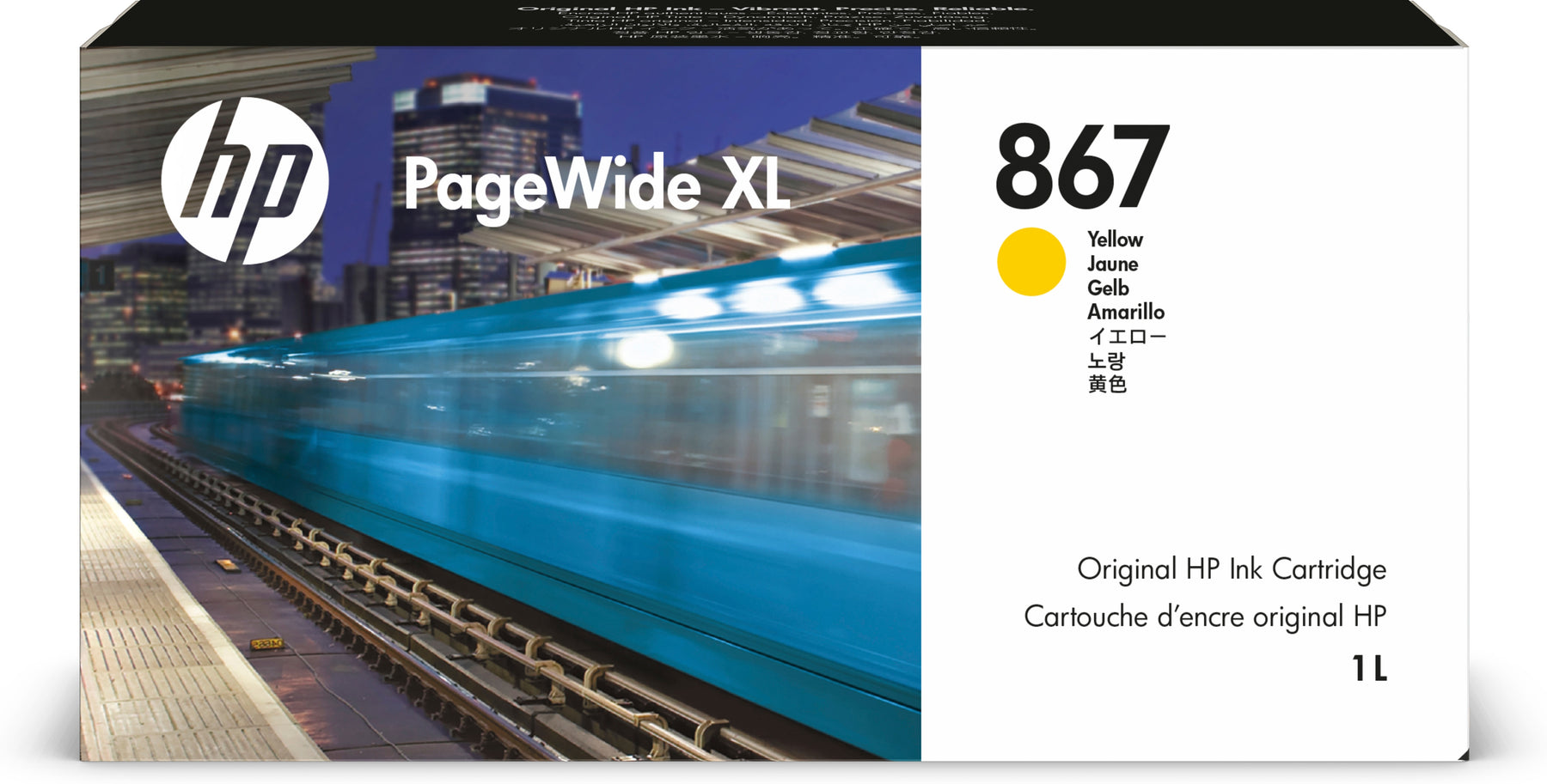 HP 867 - 1 L - amarillo - original - PageWide XL - cartucho de tinta - para PageWide XL 5200, 8200