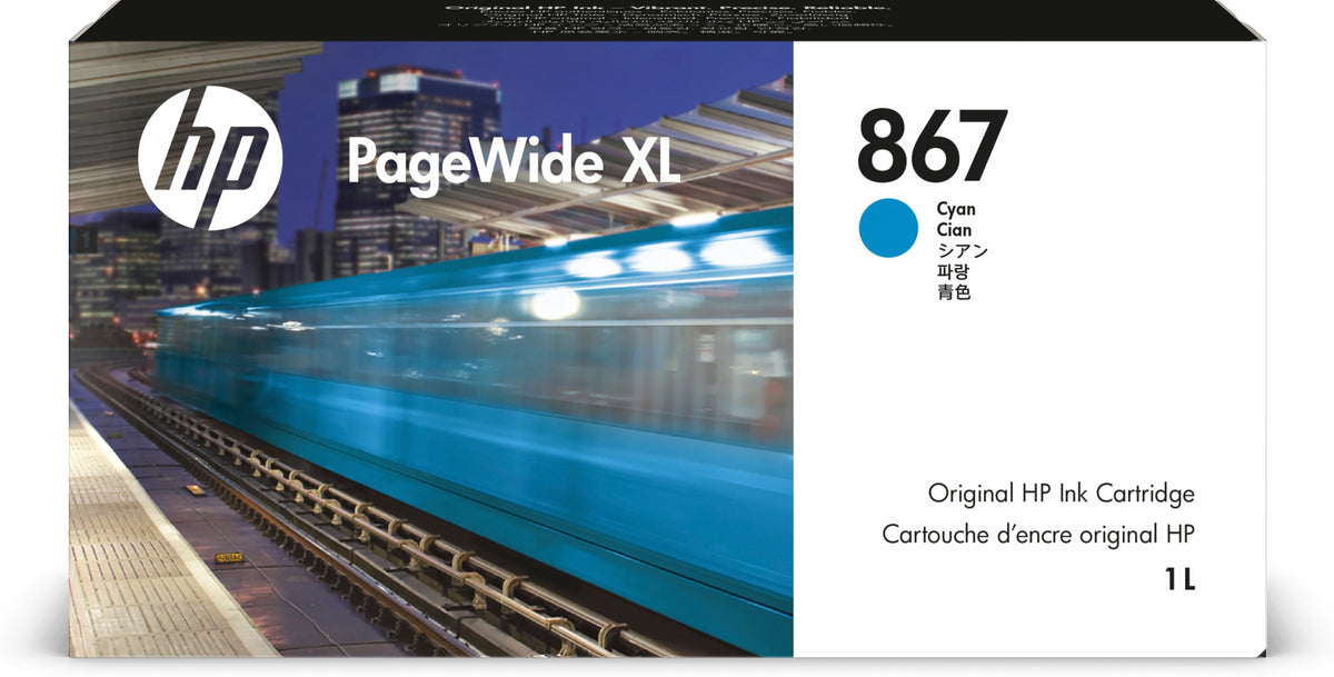 HP 867 - 1 L - azul cian - original - PageWide XL - cartucho de tinta - para PageWide XL 5200, 8200
