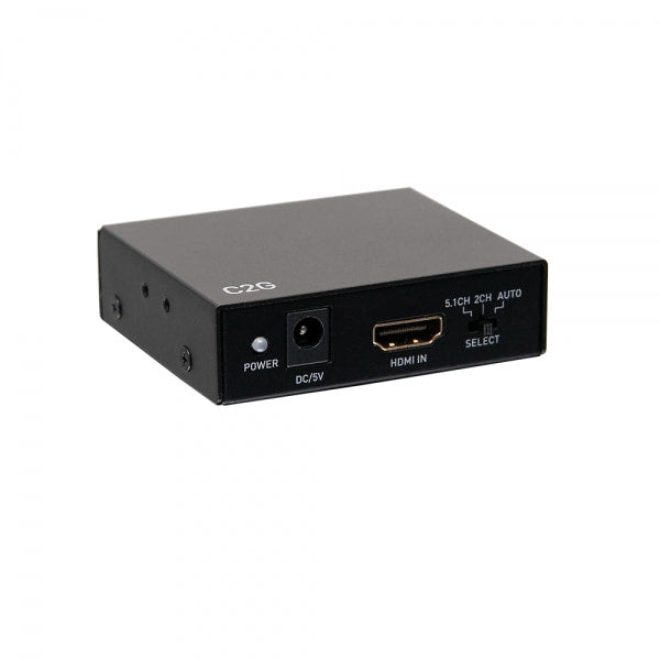 Extractor de audio HDMI 4K C2G - Extractor de señal de audio HDMI - Negro