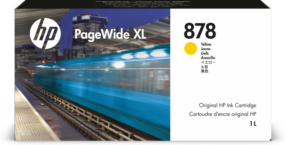 HP 878 - 1 L - amarillo - original - PageWide XL - cartucho de tinta - para PageWide XL 8200