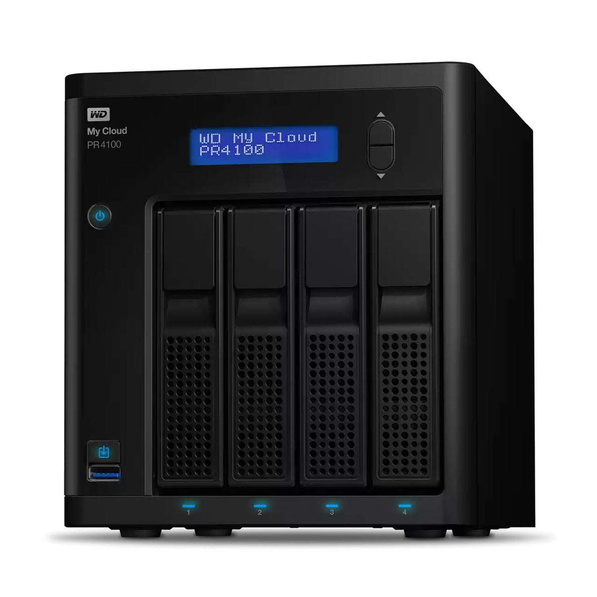 WD My Cloud PR4100 WDBNFA0720KBK - Serie Pro - Servidor NAS - 4 bahías - 72 TB - HDD 18 TB x 4 - RAID (expansión de disco duro) 0, 1, 5, 10, JBOD - RAM 4 GB - Gigabit Ethernet