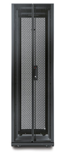 Gabinete APC NetShelter AV con laterales y rieles roscados 10-32 - Gabinete - Negro - 42U