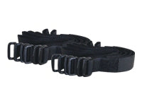 C2G Hook-and-Loop - Correa para cable - 28cm - Negro (paquete de 12)
