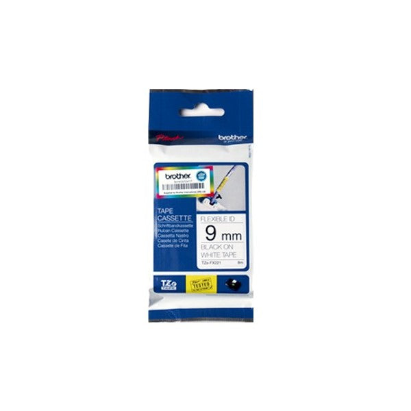 Brother TZe-FX221 - Black on white - Roll (0.9 cm x 8 m) 1 flexible tape cassette(s) - for Brother PT-D600, H200, P-Touch PT-E550, P-Touch Cube Plus PT-P710 , P-Touch Pro PT-H111
