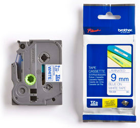 Brother TZe-223 - Blue Blank - Roll (0.9cm x 8m) 1 Cassette(s) Laminated Tape - For Brother PT-D210, D600, H110, P750, P950, P-Touch Cube PT-P300, P -Touch Cube Pro PT-P910