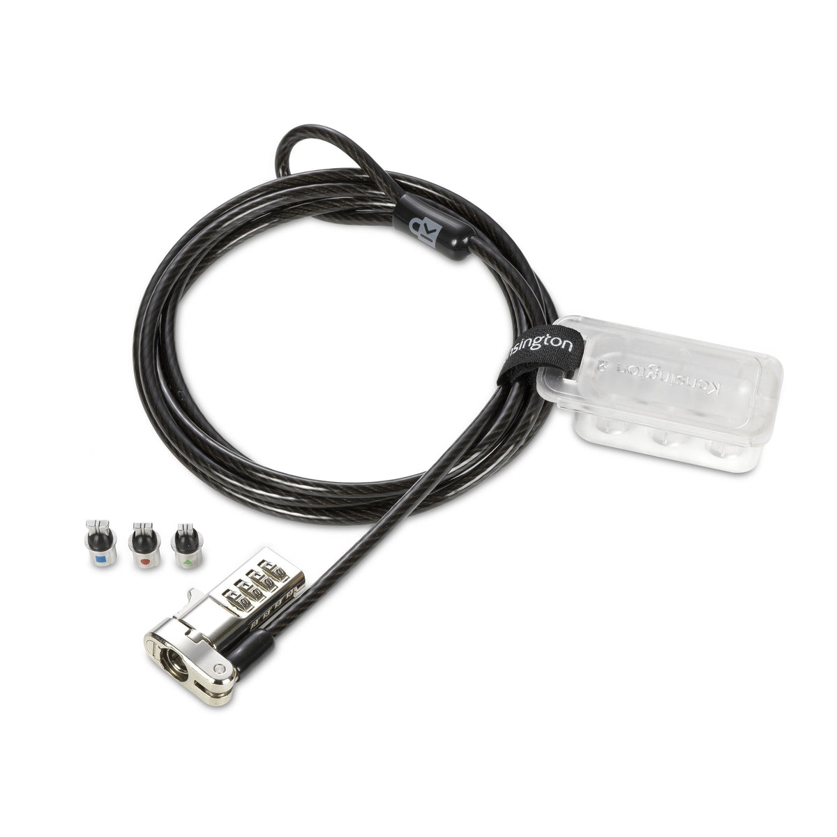 Kensington Universal 3-in-1 Combination Laptop Lock - Resettable - Security Cable Lock - 1.8 m