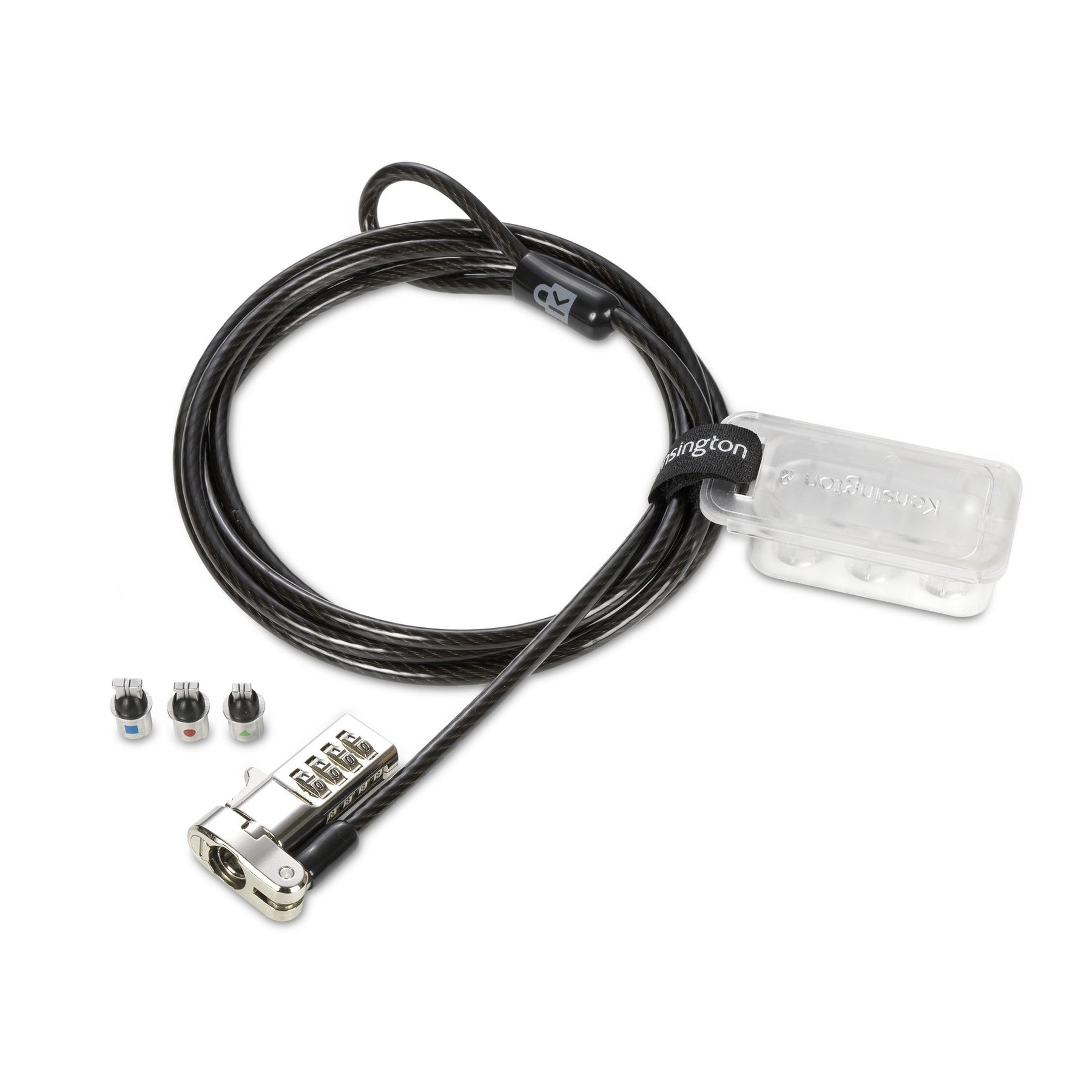 Kensington Universal 3-in-1 Combination Laptop Lock - Resettable - Security Cable Lock - 1.8 m
