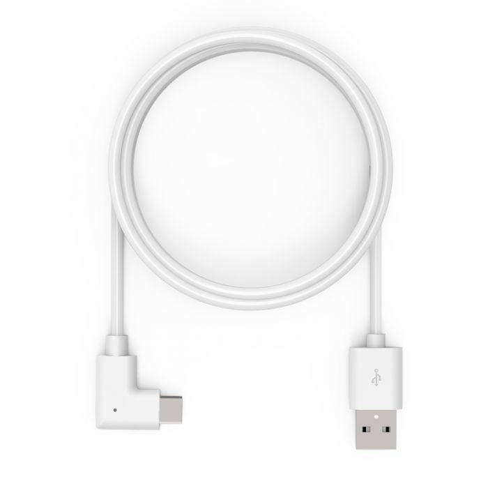 Compulocks 6ft 2.0 USB-A to 90-Degree USB-C Charging Cable - USB Cable - Straight USB(M) to Right Angle USB-C(M) - 1.83m - White - for P/N: 104GA7SB, 105GA8SW, 109IPDSB , 109IPDSW, 1910GASB, 1910GASW, 211SENW, 580SPSB