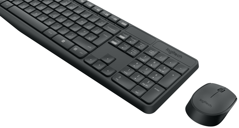 Logitech MK235 - Keyboard and Mouse Combo - Wireless - 2.4GHz - German