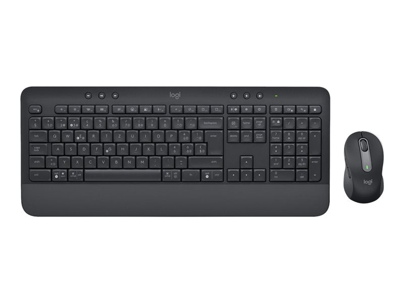 Logitech Signature MK650 for Business - Conjunto de teclado e rato - sem fios - 2.4 GHz, Bluetooth LE - QWERTZ - Alemão - grafite