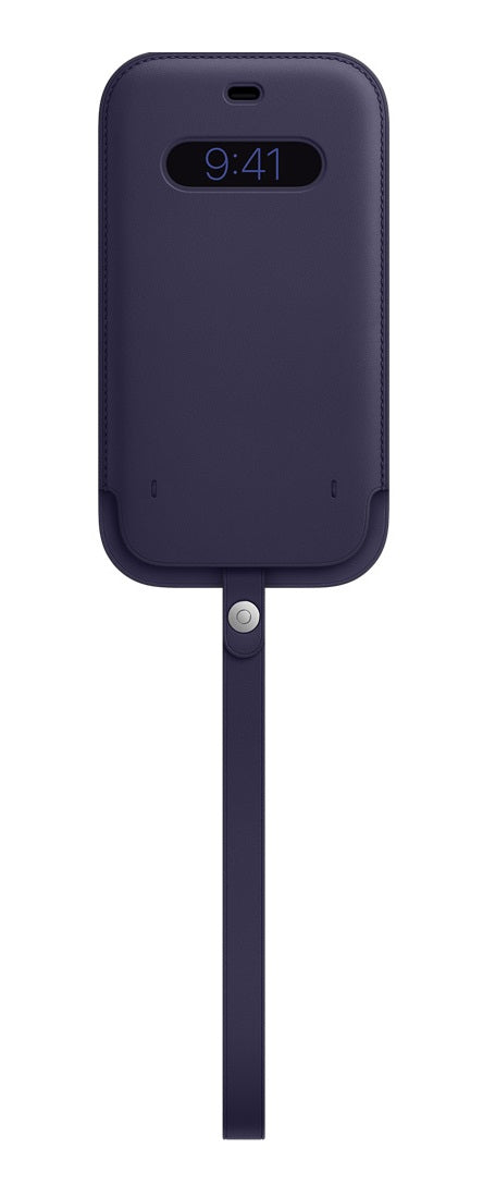 APPLE CAPA IPHONE 12 PRO 6.7 MAX LEATHER CASE WITH MAGSAFE - DEEP VIOLET